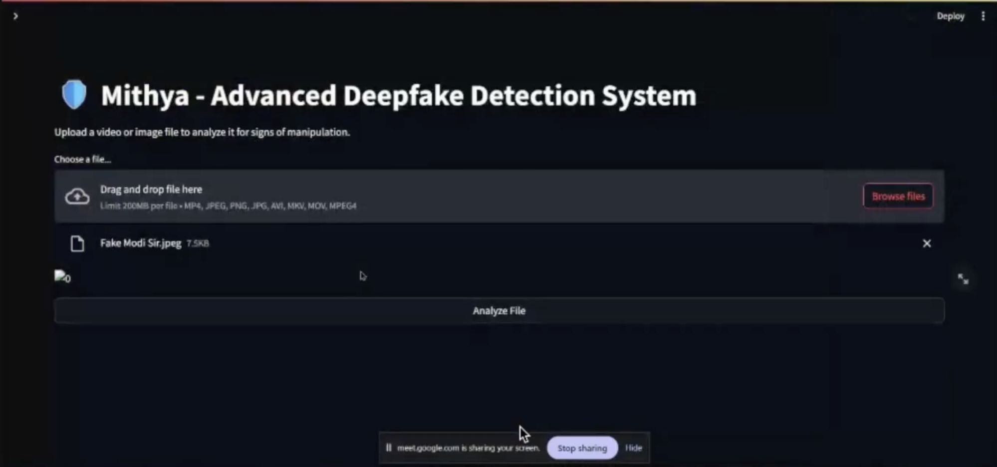 Mithya Deepfake Detection