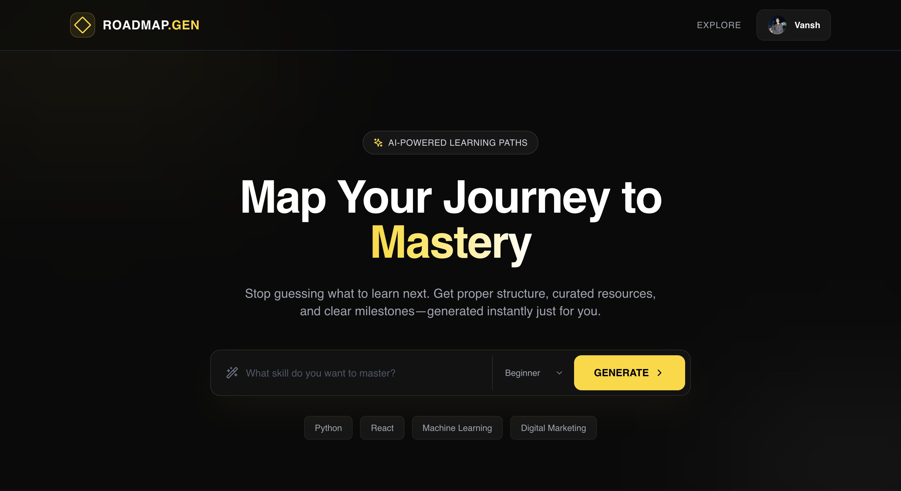 Roadmap Generator